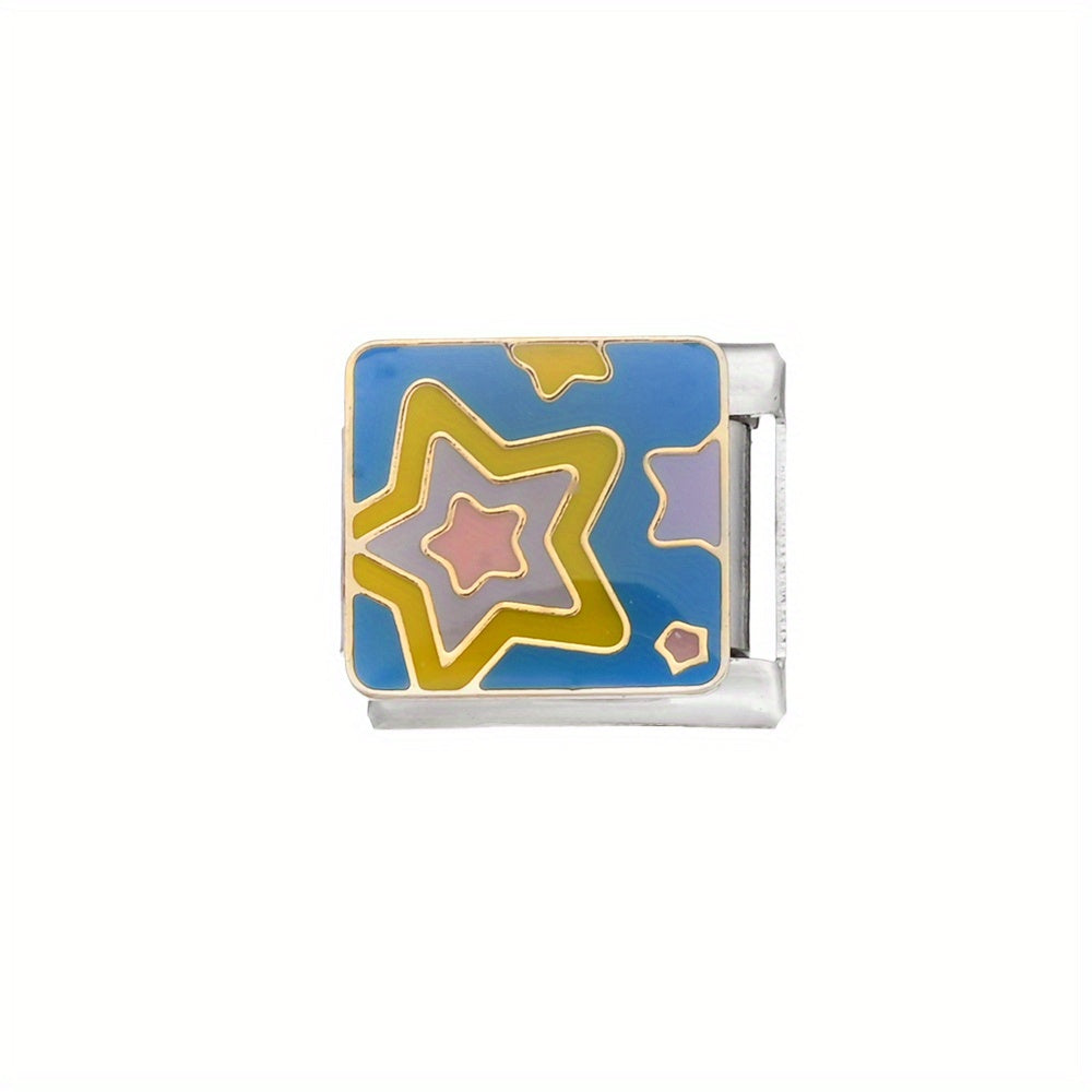 1pc 9x10mm Stainless Steel Module Charm Bead