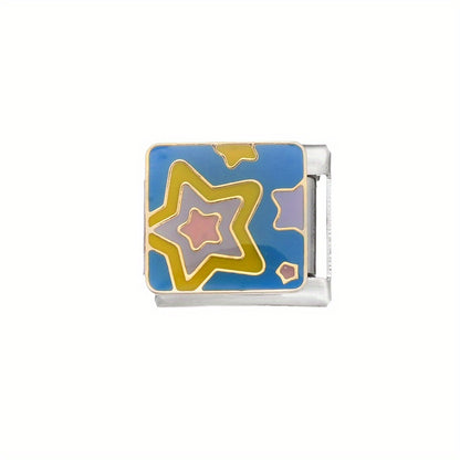 1pc 9x10mm Stainless Steel Module Charm Bead