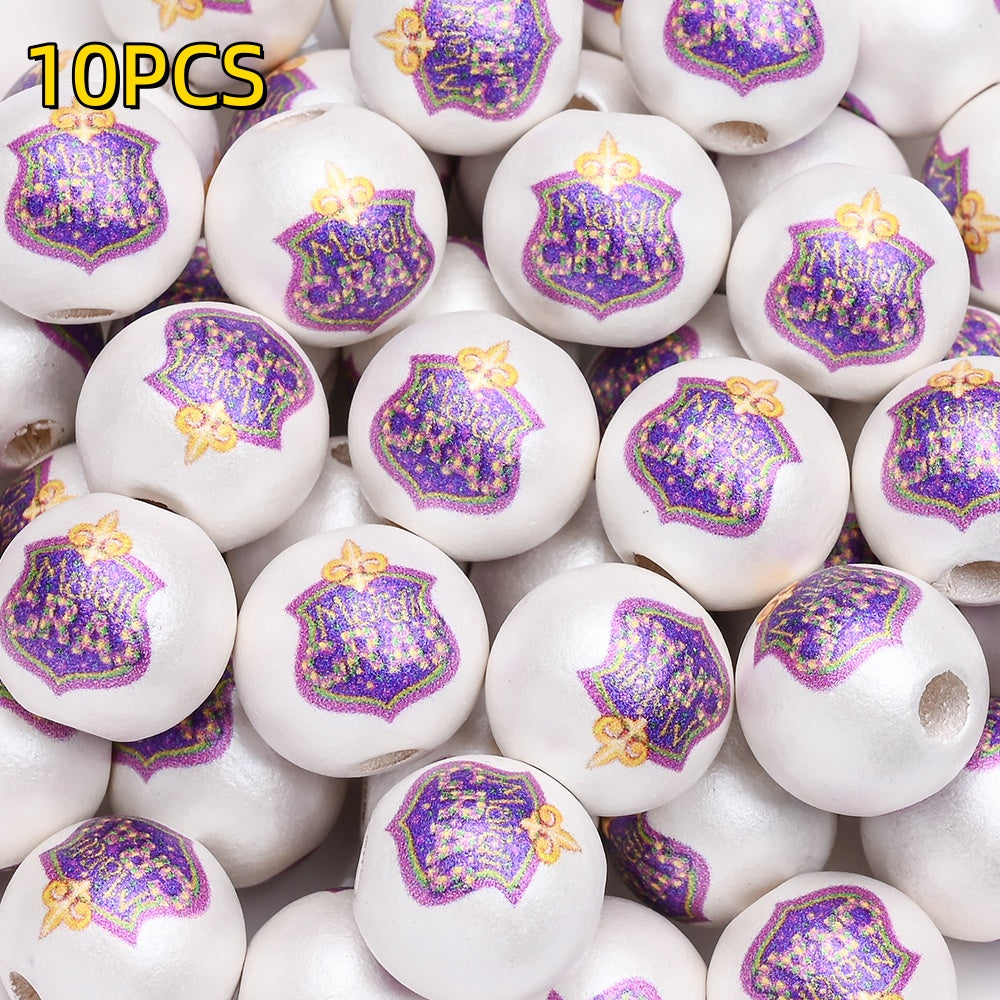 10pcs/set 16mm Carnival Wooden Beads