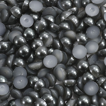 1000pcs Semi Circular Resin Pearl Beads