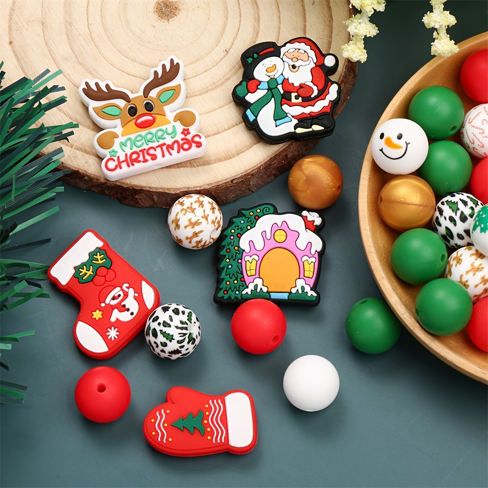 Christmas Silicone Focal Spacer Beads