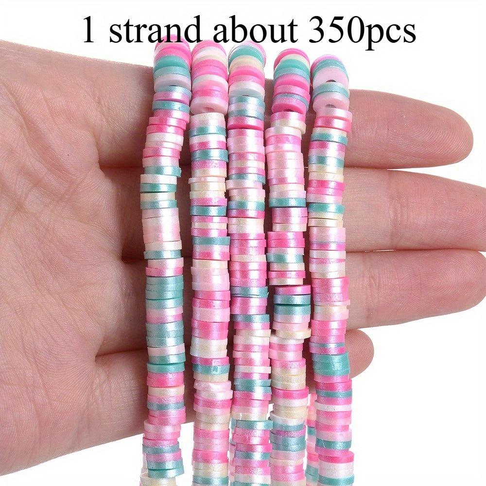 1 Strand 6mm AB Shiny Heishi Clay Beads