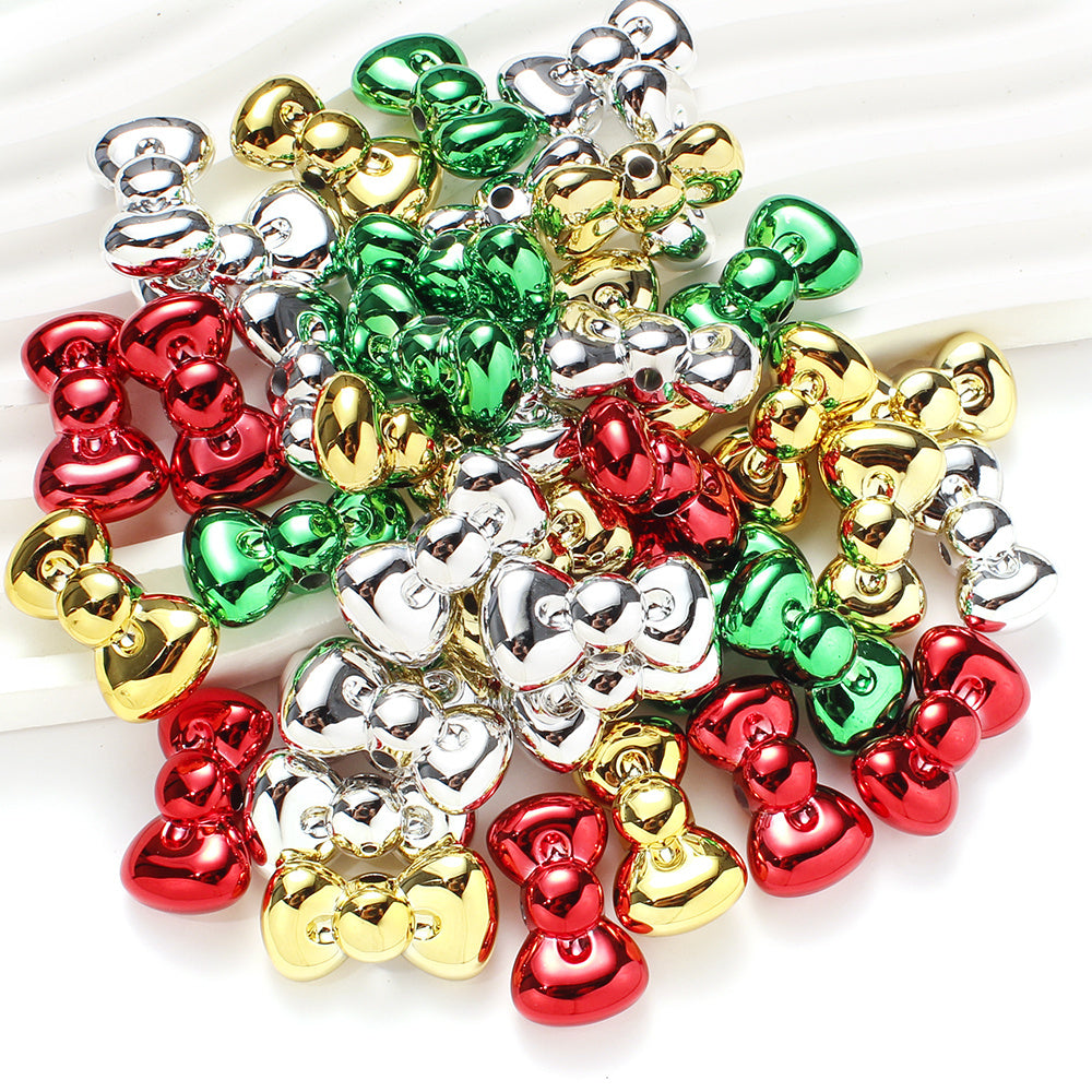 15x26mm Christmas Bow Acrylic Beads