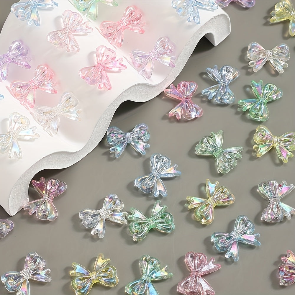 Silvery Core Acrylic Pattern Round Beads