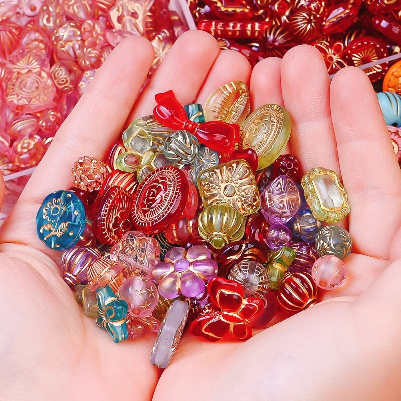 30g/bag 8-30mm Bohemian Style Acrylic Shape Beads