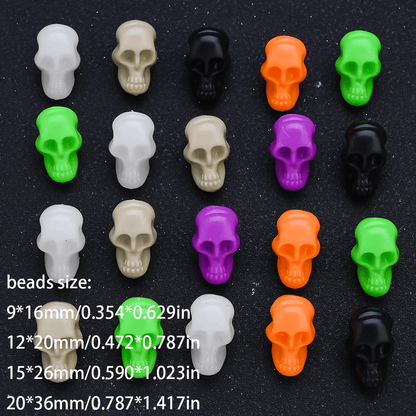 Halloween Plastic Skull Beads