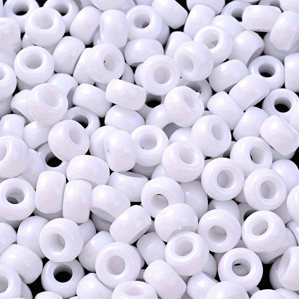 Black and White Plum Blossom Acrylic Spacer Beads