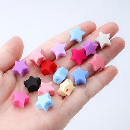 Multicolor Star Silicone Beads