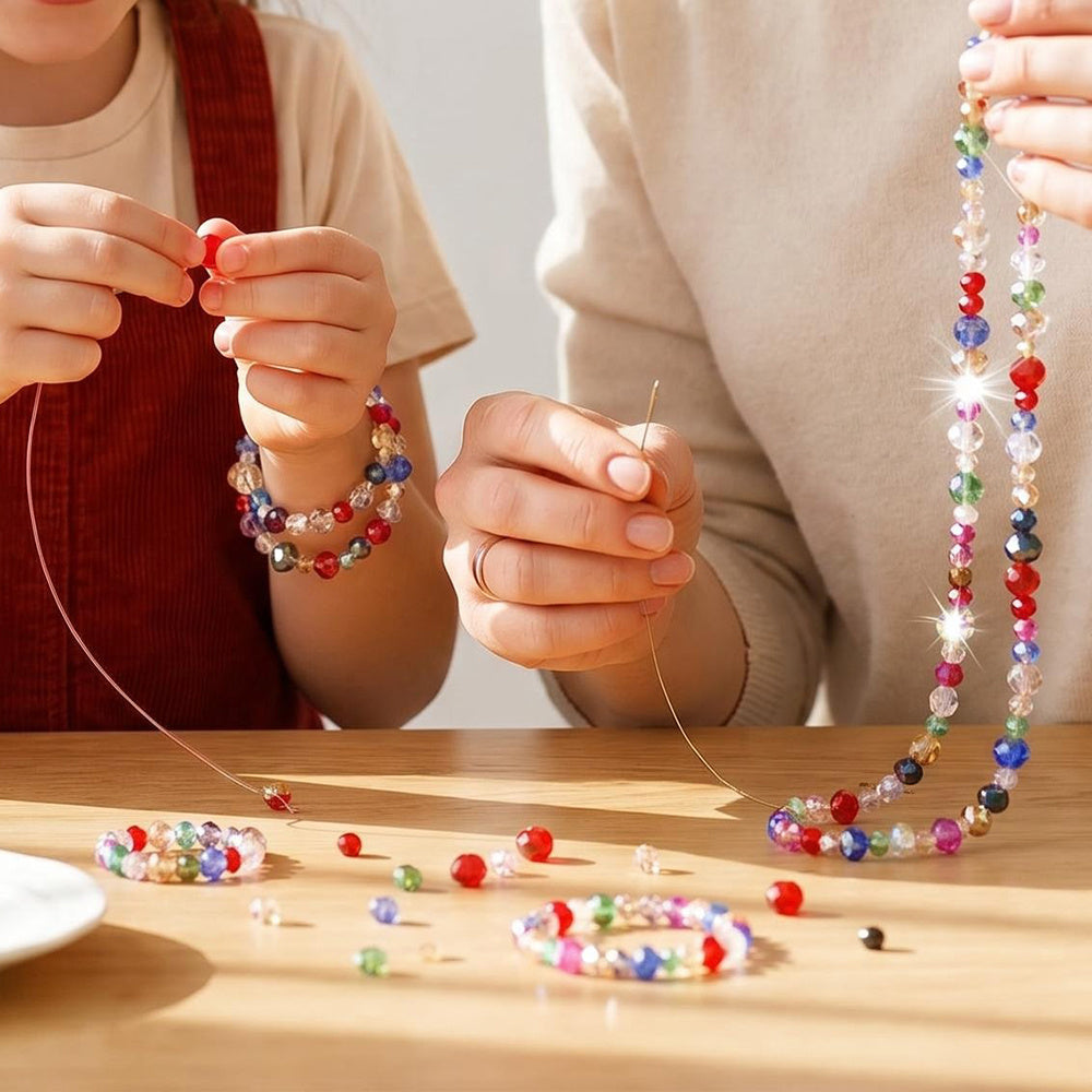 800pcs Sparkling Artificial Crystal Beads Set