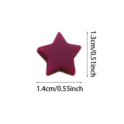 Multicolor Star Silicone Beads