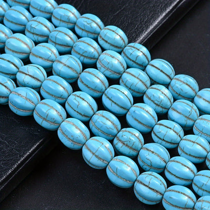 12mm Turquoise Watermelon Stone Beads