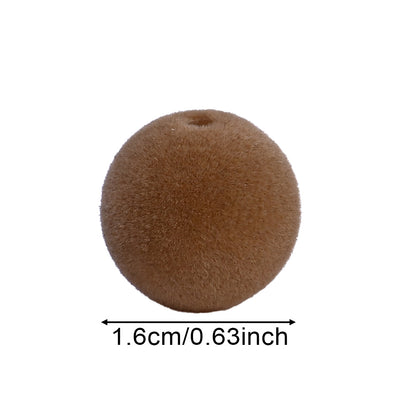 150pcs 16mm Winter Series Acrylic Flocking Beads