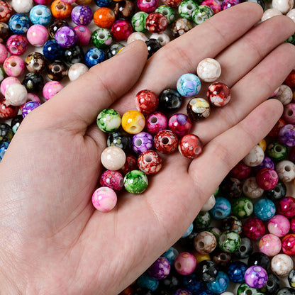 Gradient Round Acrylic Spacer Beads