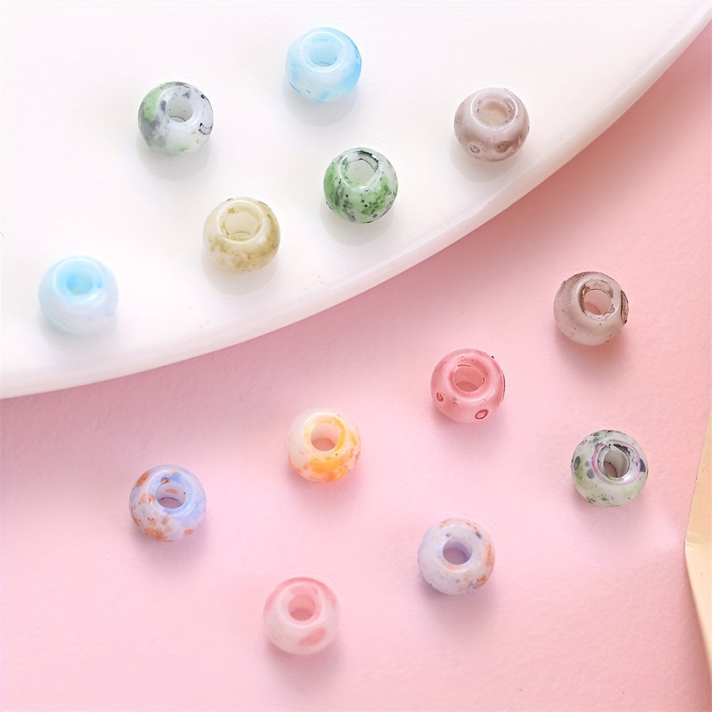 Printed Leopard Flowers Silicone Round Beads