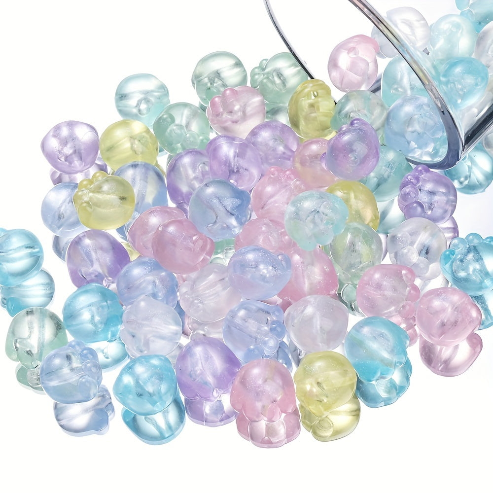 Acrylic Watercolor Rondelle Large Hole Spacer Beads