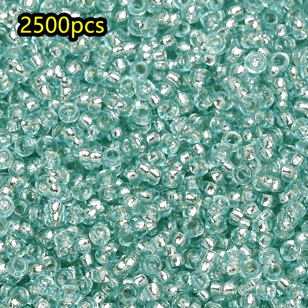 2500pcs/set 1.5mm Shiny Glass Seed Beads