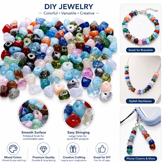 Marble Twist Acrylic Bead Mix