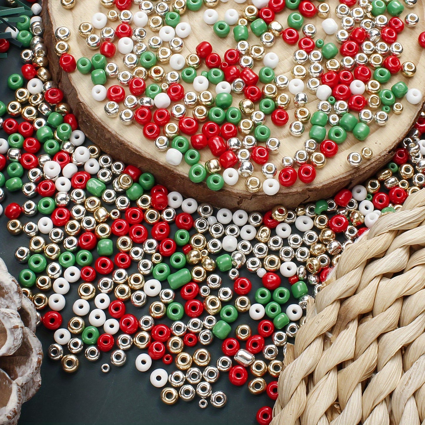 16mm Christmas-Themed Acrylic Beads