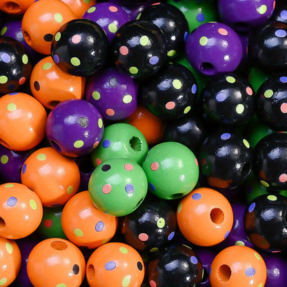 16mm Halloween Wooden Beads