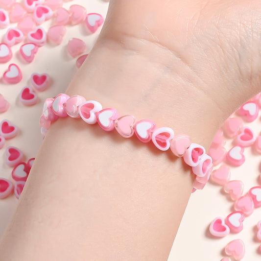 White 3D Heart Cabochons