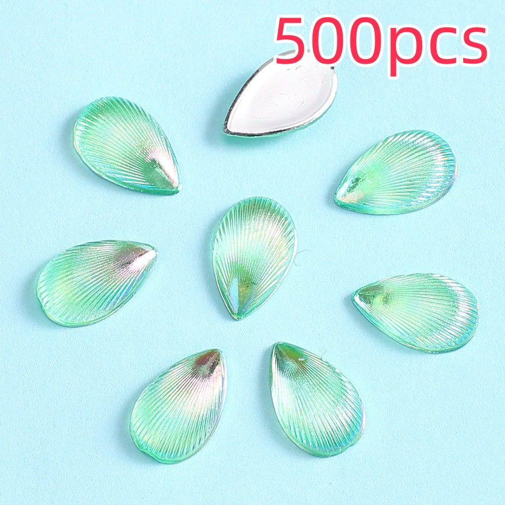 500pcs 8x12mm Waterdrop Resin Flatback Beads