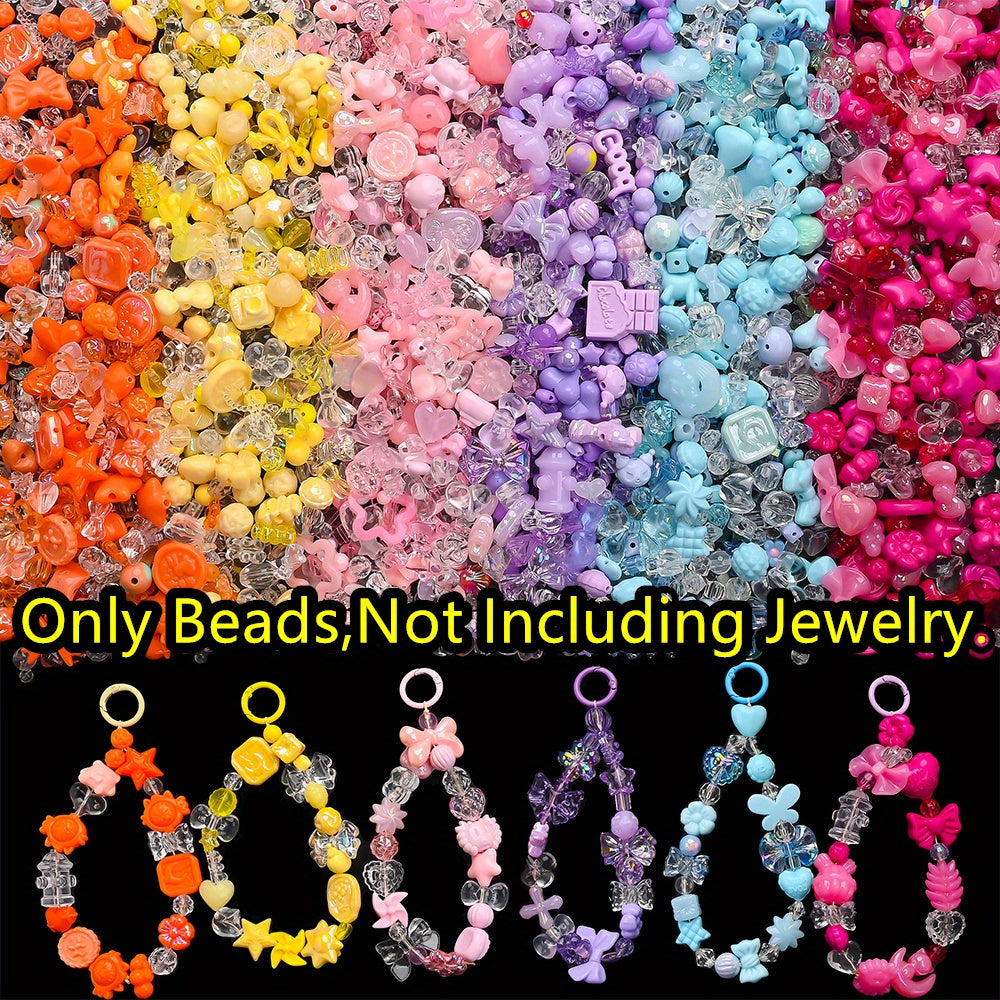40g/bag Summer Color Acrylic Mixed Beads