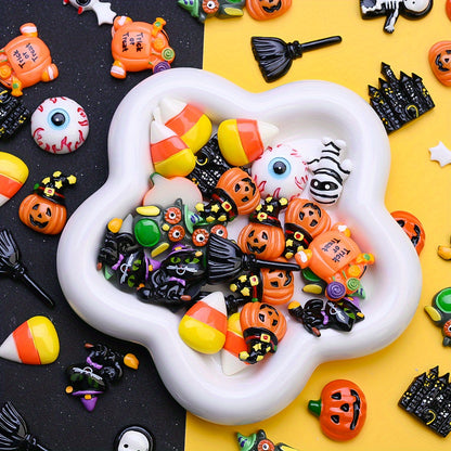 Halloween Resin Decorative Beads Set