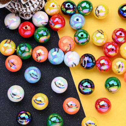 Halloween Printed AB Acrylic Beads