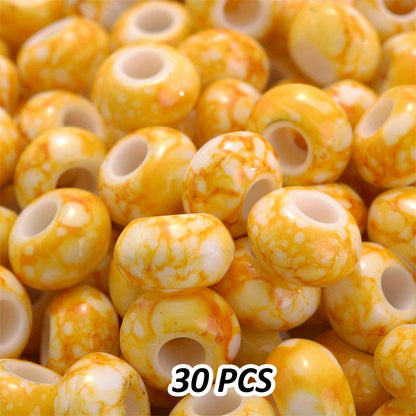 12x18mm Macaron Flocking Bear Vertical Hole Acrylic Spacer Beads