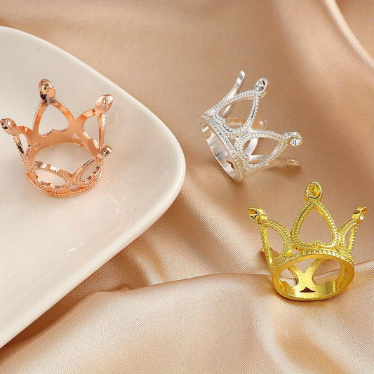 3pcs Alloy Retro Heart Crown Beads