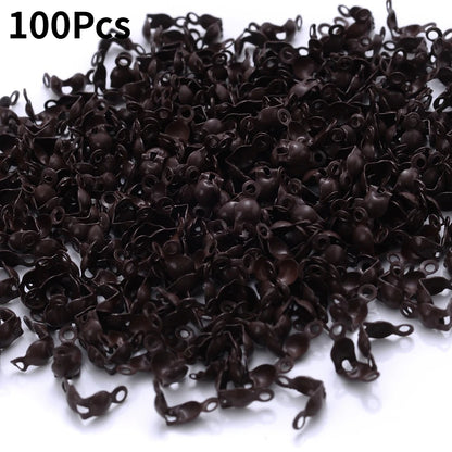 100/200pcs 4x8mm Ball Chain Connector Crimp Beads