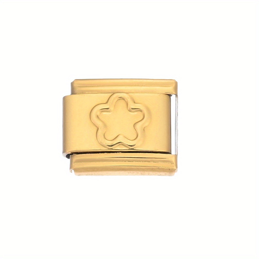 1pc 9x10mm Stainless Steel Petal Module Charm Bead