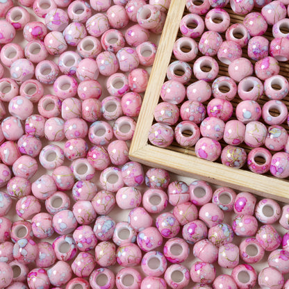 100-Piece Golden Embellished Gradient Frosted Star Beads Assortment