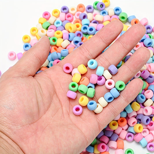 100pcs Candy Color Acrylic Big Hole Beads