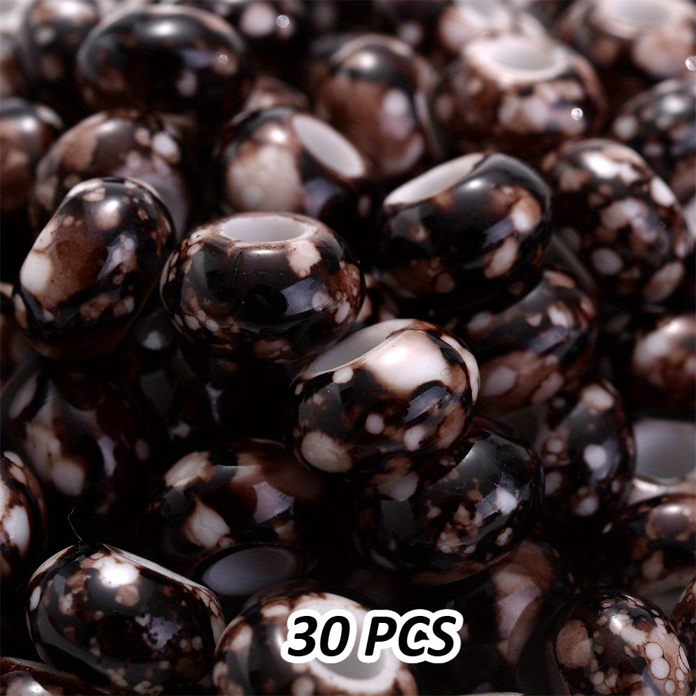 12x18mm Macaron Flocking Bear Vertical Hole Acrylic Spacer Beads