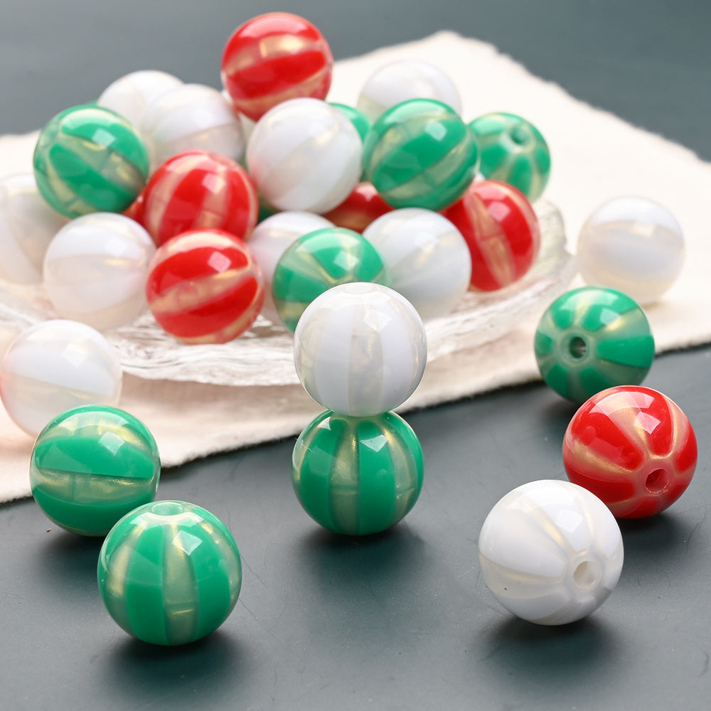 Christmas Mixed Color Acrylic Large Hole Beads