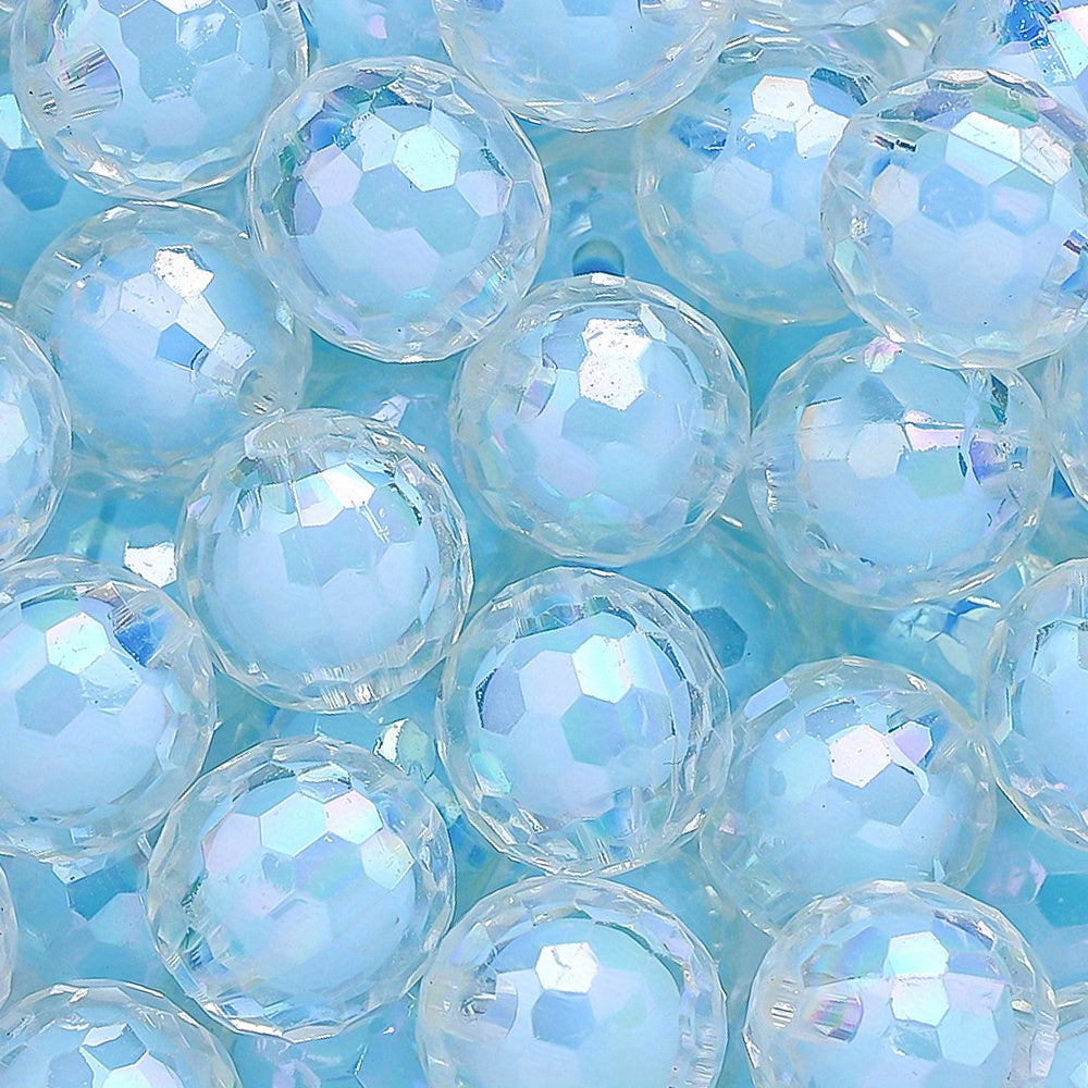 16mm AB Color Faceted Acrylic Round Beads
