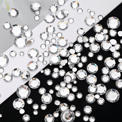 Silver Rhinestone Flatback Beads