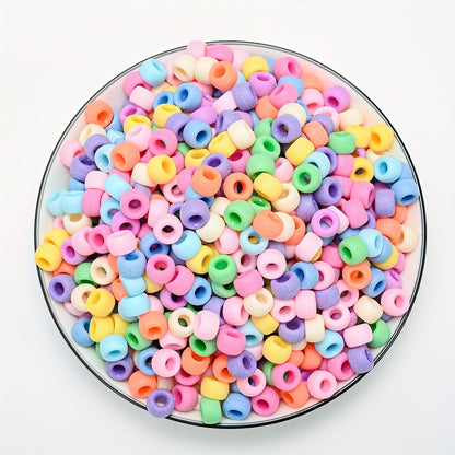100pcs Candy Color Acrylic Big Hole Beads