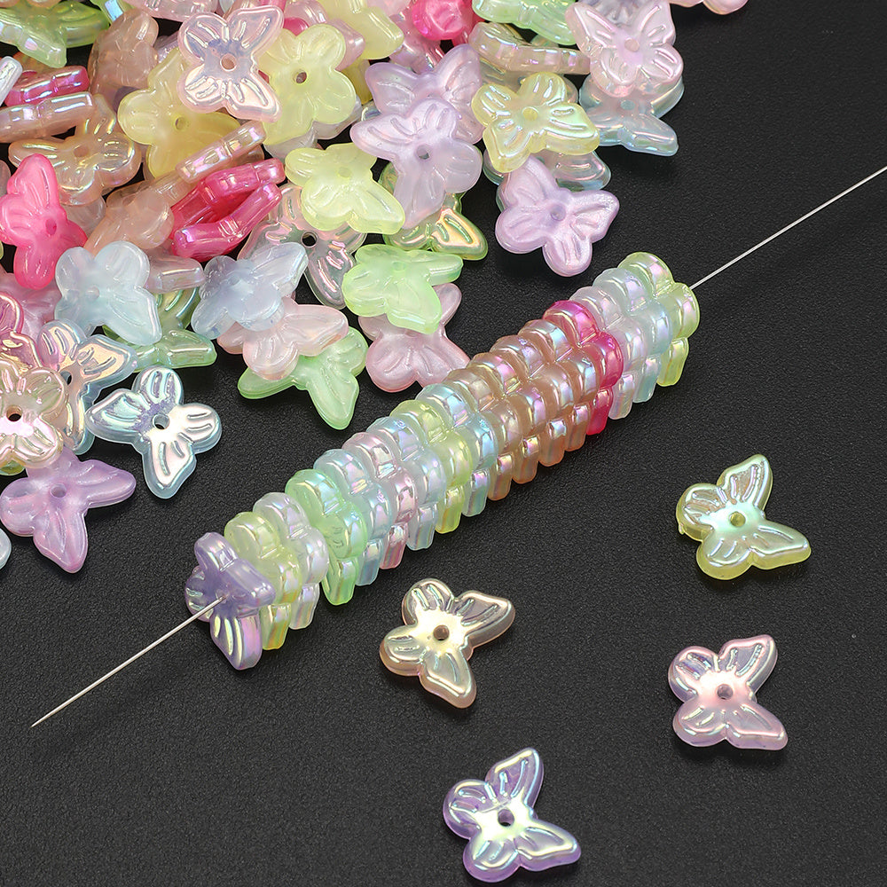 12x10mm UV Pearlescent Acrylic Butterfly Beads