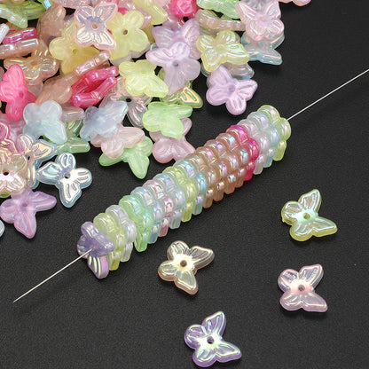 12x10mm UV Pearlescent Acrylic Butterfly Beads