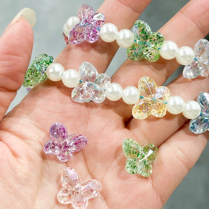 9x14mm AB Glitter Geometric Heart Star Flower Acrylic Beads