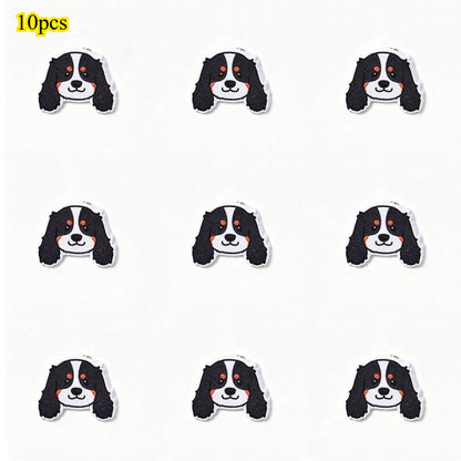 Dog-Themed Wooden Beads