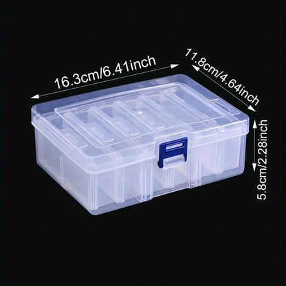 Transparent Plastic Beads Storage Box Set
