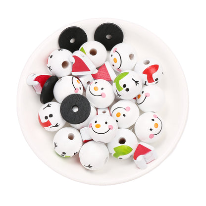 5Pcs Shiny 20mm Mixedcolor Acrylic Christmas Beads Watermelon Striped Round Beads DIY Jewelry Making and Handmade Accessories