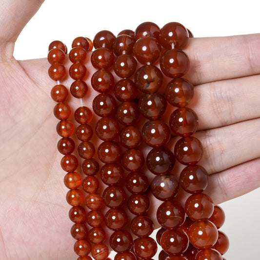 Natural Red Agate Stone Beads