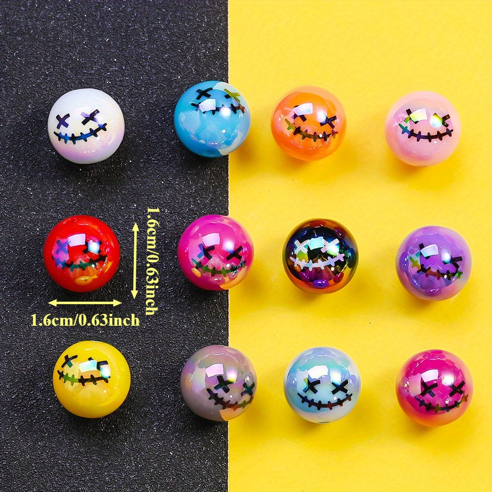 Halloween Print AB Acrylic Beads