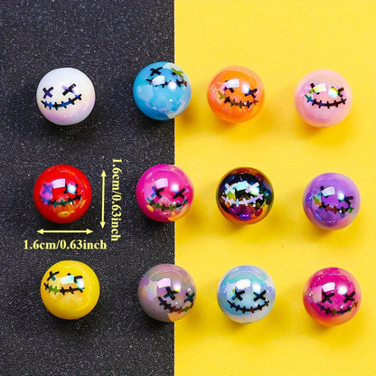 Halloween Print AB Acrylic Beads