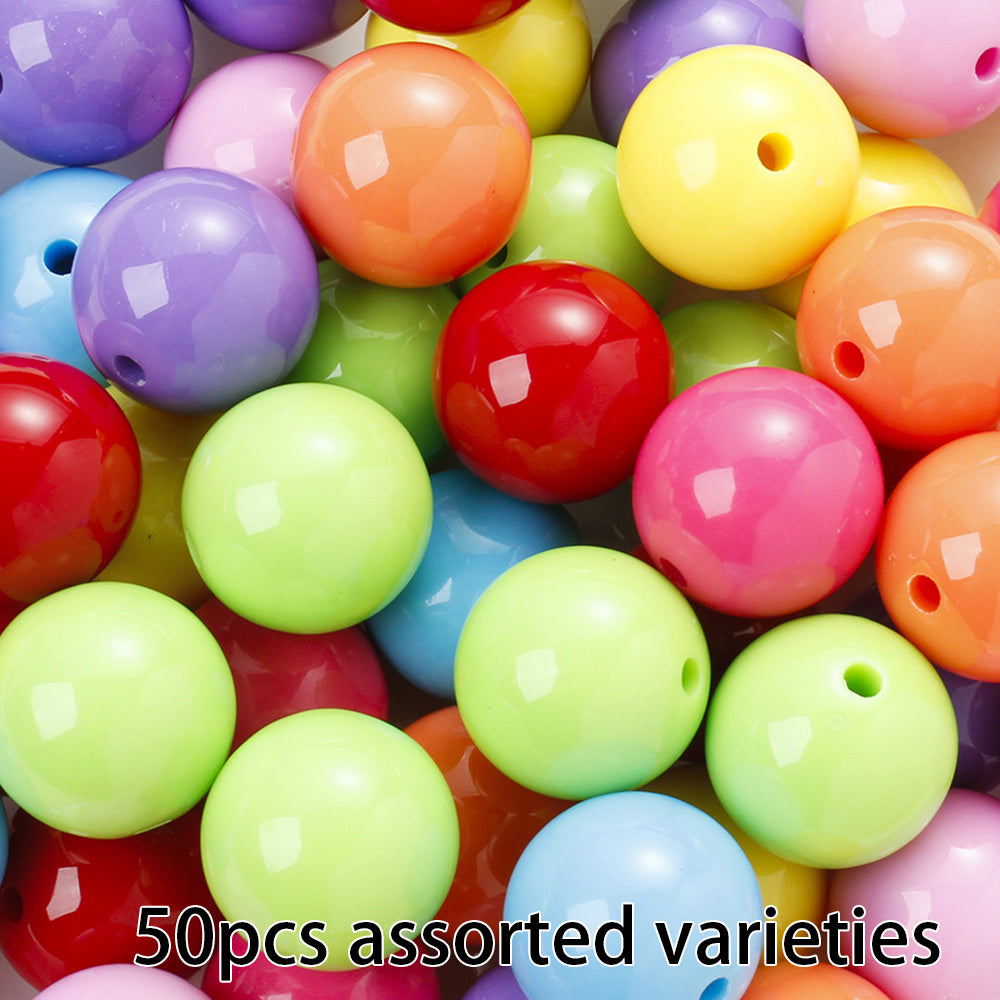 Colorful Acrylic Round Spacer Beads