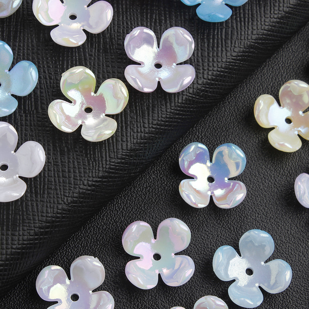 50pcs Four Petal Receptacle Beads